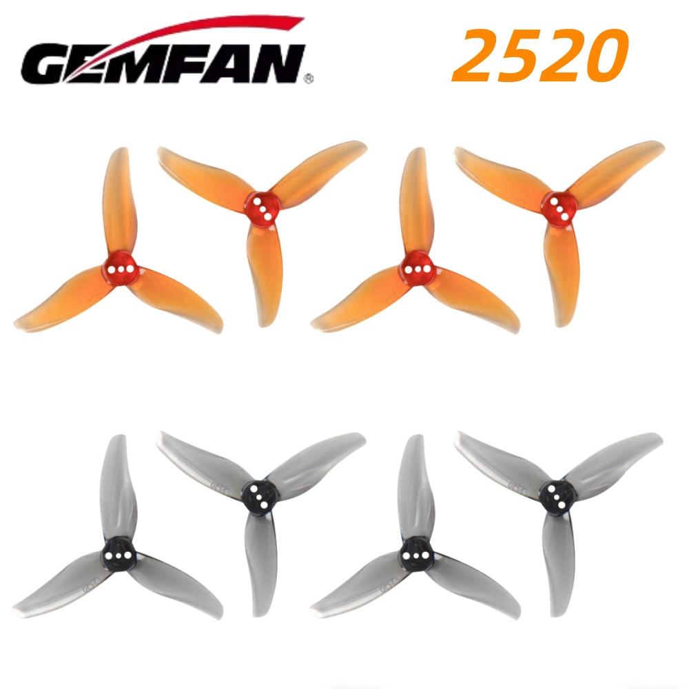 Fpv Drone Propeller - 4ペア Gemfan Hurricane 2520 2.5X2X3 3ブレードPCプロペラ