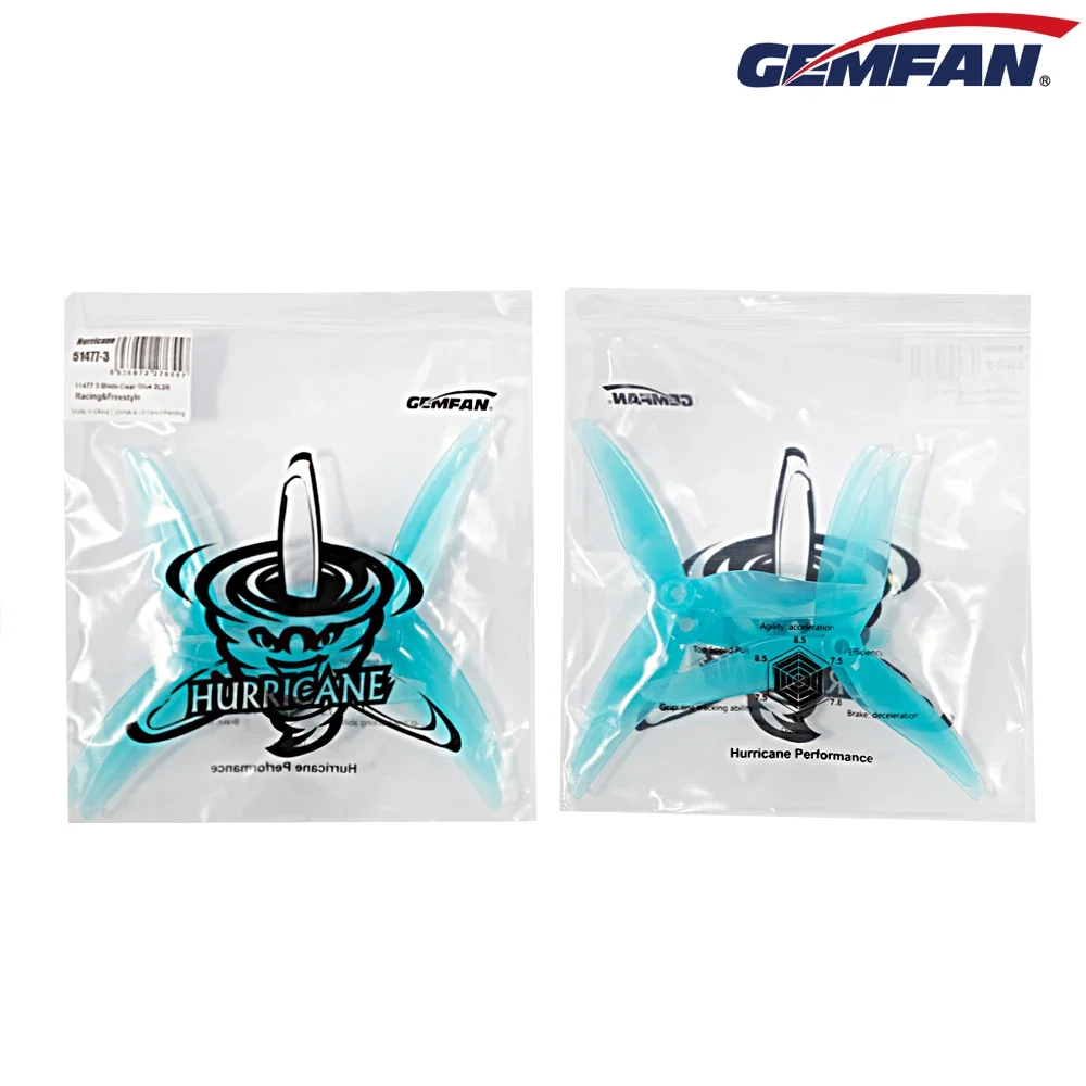 Fpv Drone Propeller - 10ペア（10CW + 10CCW）Gemfan JB ハリケーン 51477