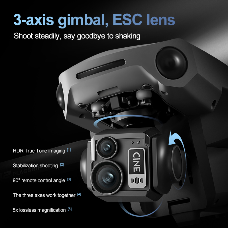 8K 3軸ジンバルブラシレス7.2インチタッチスクリーンFP - Fpv Drone Camera のレビューと価格