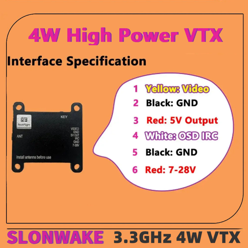SLONWAKE FPV 3.3G 16CH 4000mW  - Fpv Drone Receiver のレビューと価格