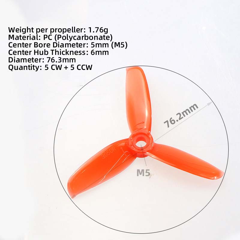 3050 3インチプロペラ、5CW 5CCW（130/140 - Fpv Drone Motor のレビューと価格