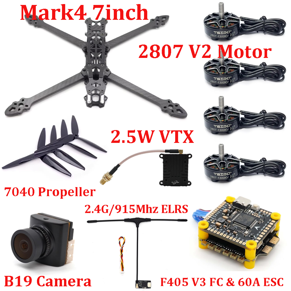 Mark4 7インチフレームキット F405 V3 FC 6 - Fpv Drone Motor のレビューと価格